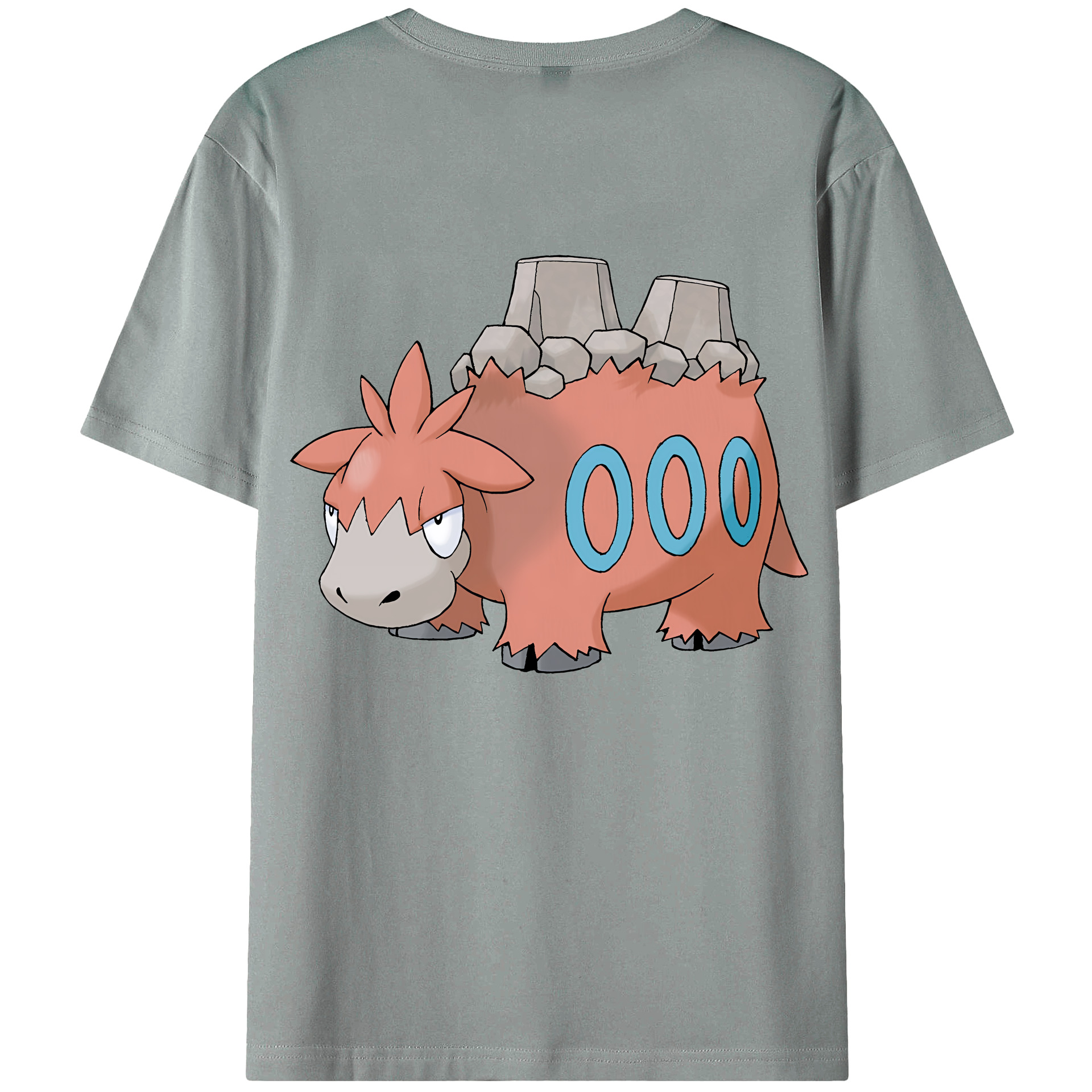 （画像用） ポケットモンスター Pokémon 綿100％ メンズ半袖Tシャツ（バックプリント） 通気性